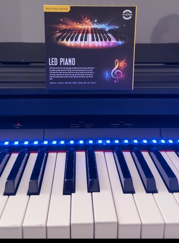 Mỗi lần cắm đèn LED Piano sẽ sáng lên lần lượt, báo hiệu sản phẩm hoạt động bình thường